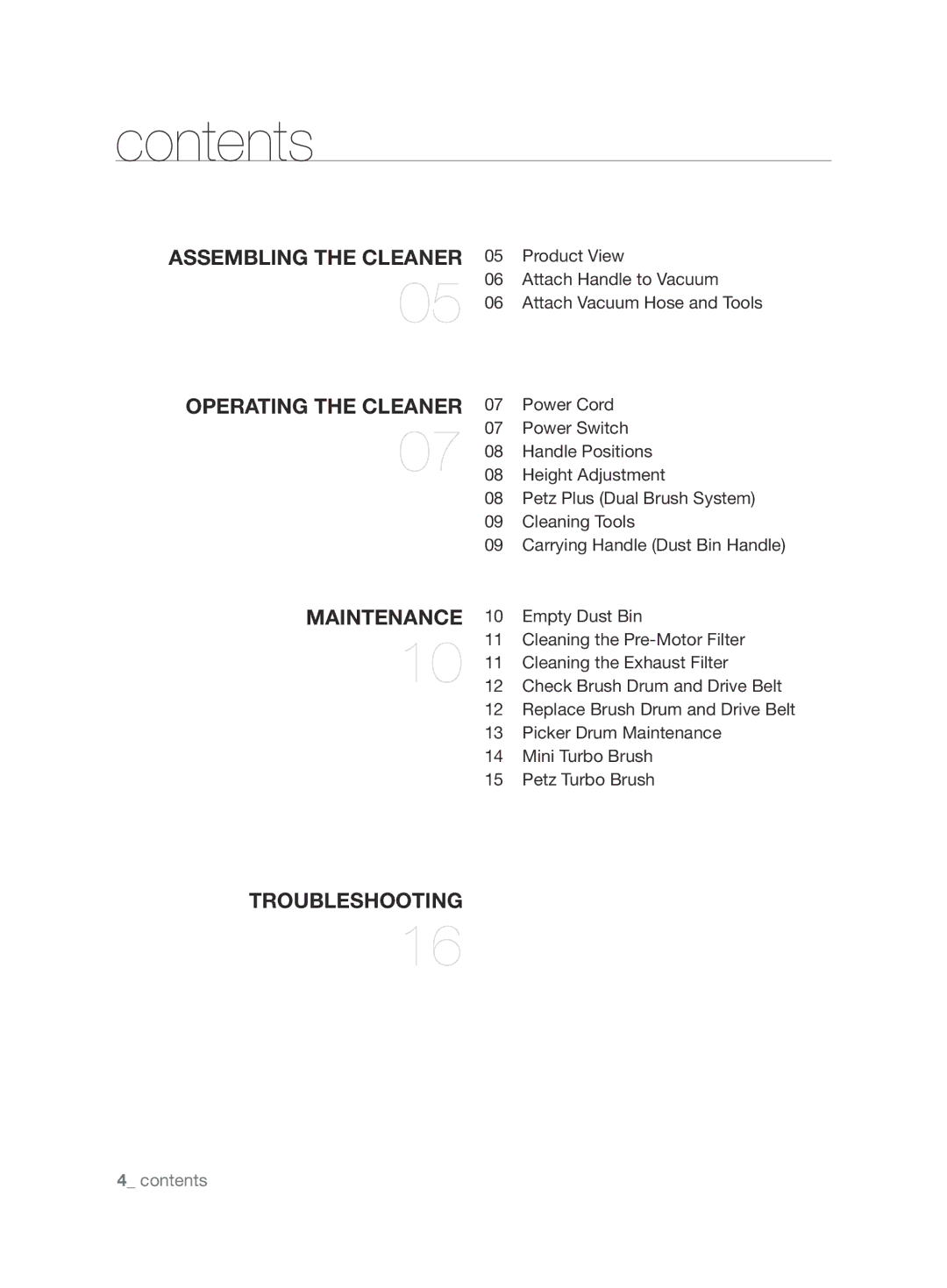 Samsung VCU6780S3A/XFA manual Contents 