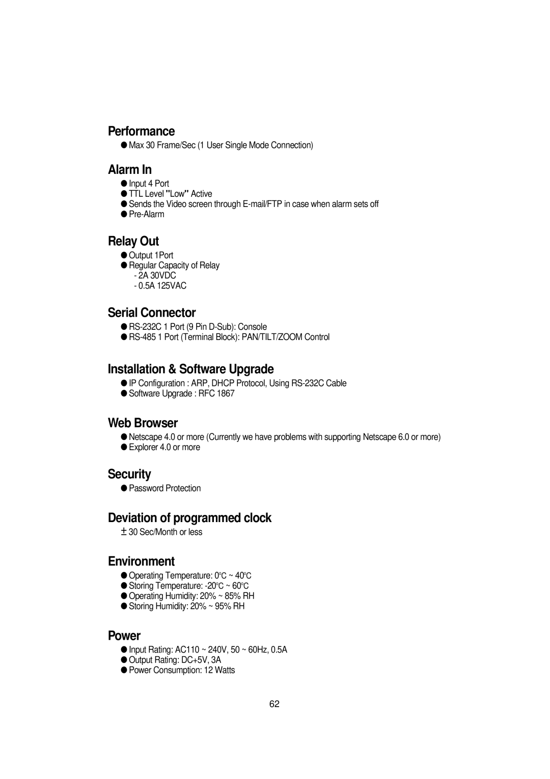 Samsung Version 1.1 owner manual Performance 