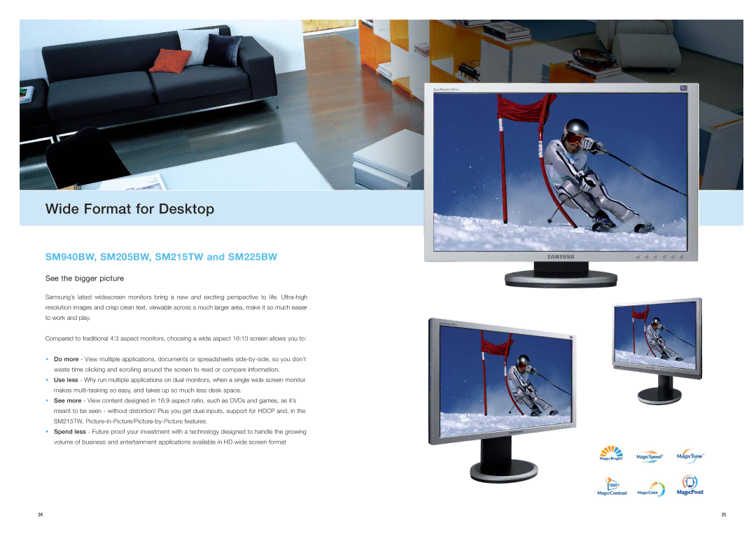 Samsung Visual Display brochure Wide Format for Desktop, See the bigger picture 