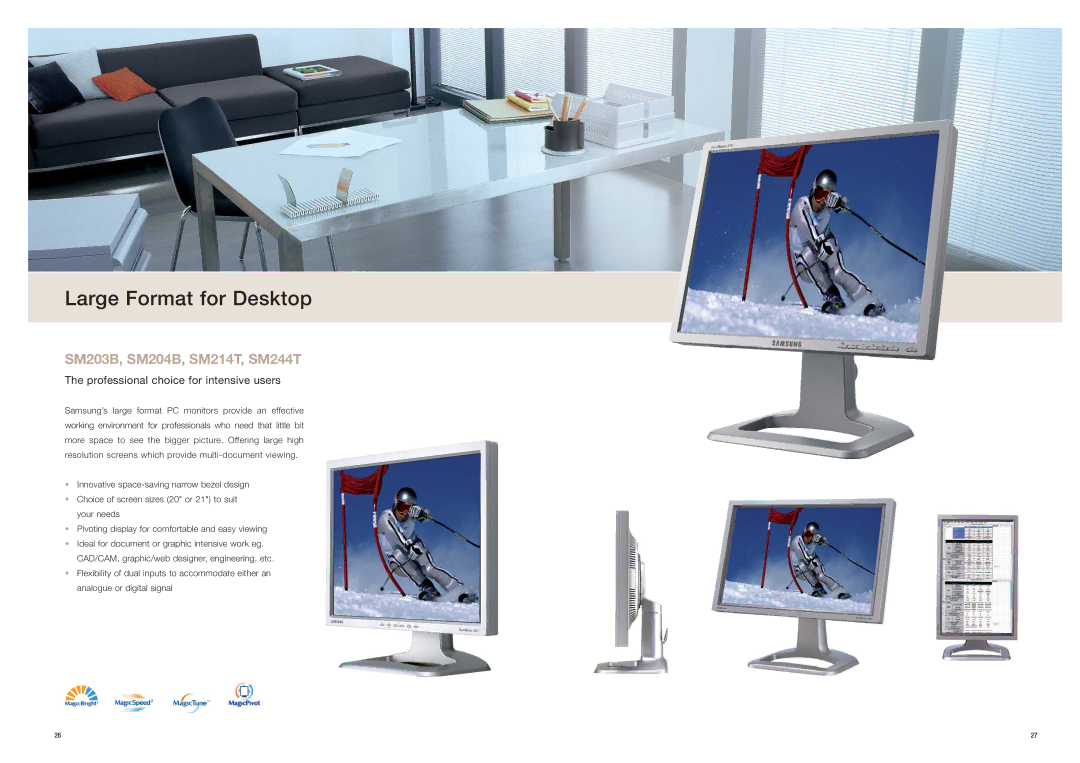 Samsung Visual Display brochure Large Format for Desktop, Professional choice for intensive users 