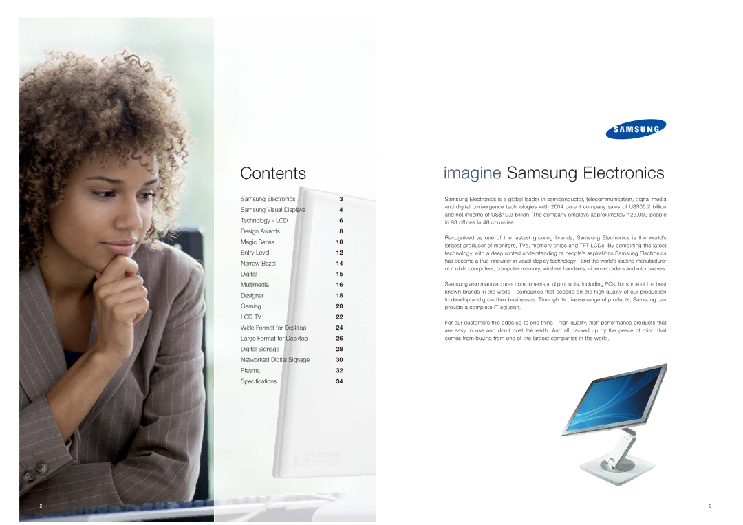 Samsung Visual Display brochure Contents 