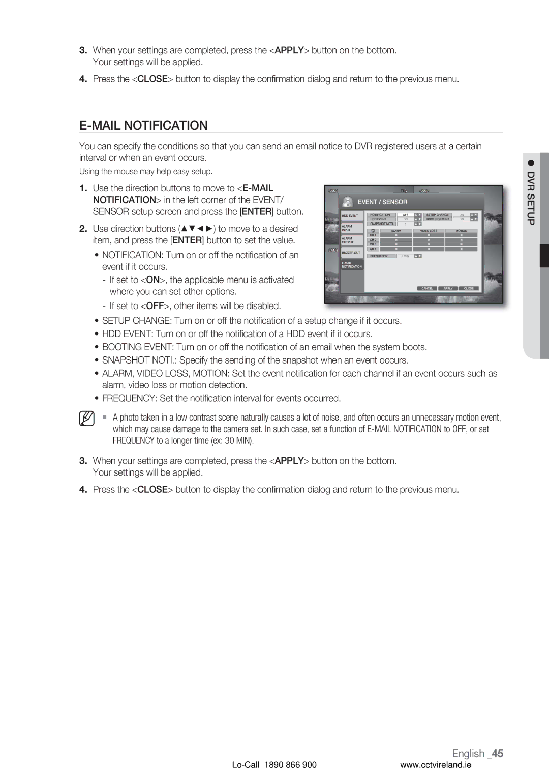 Samsung VKKF004NUS user manual Mail Notification 