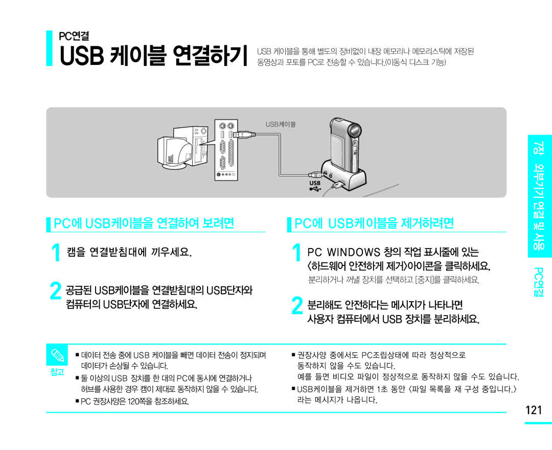 Samsung VM-X110L manual 121 