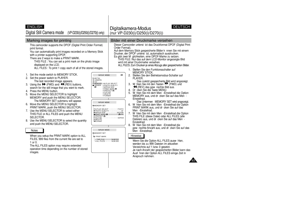 Samsung VP-D200 manual Selector 