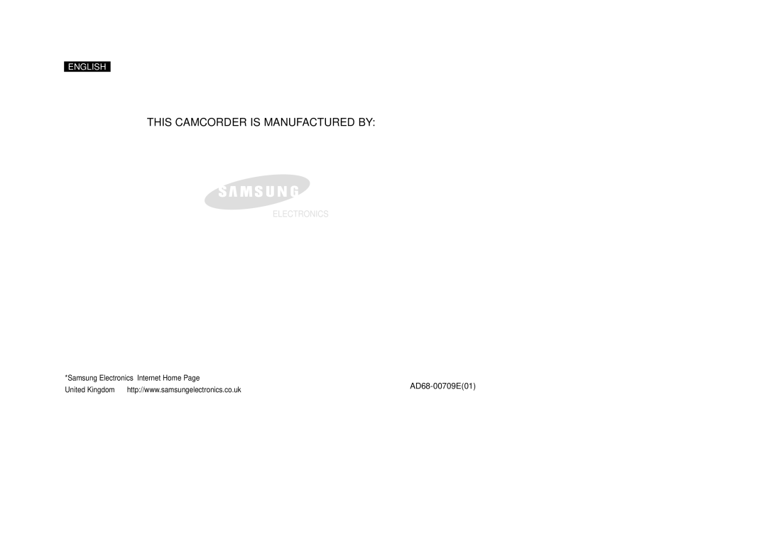 Samsung VP-D200(I) manual AD68-00709E01 