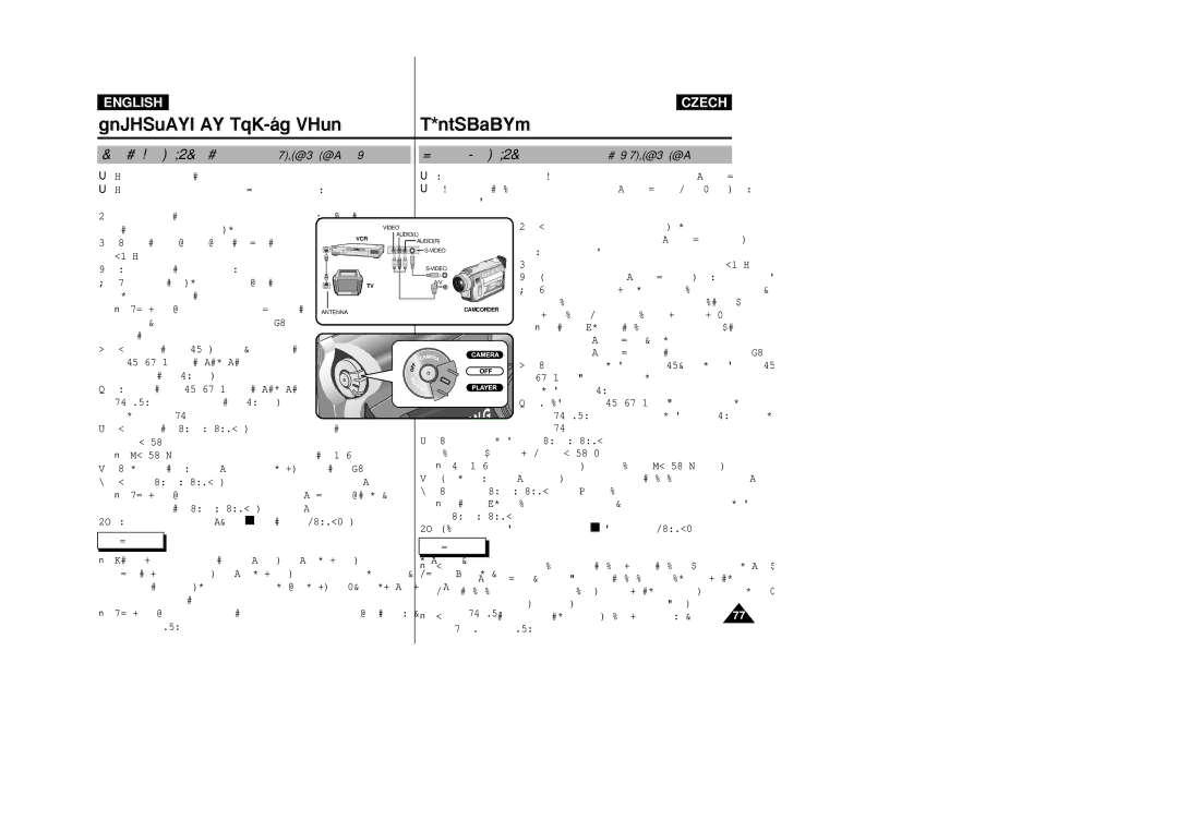 Samsung VP-D21i manual Recording in Player mode VP-D20i/D21i only 