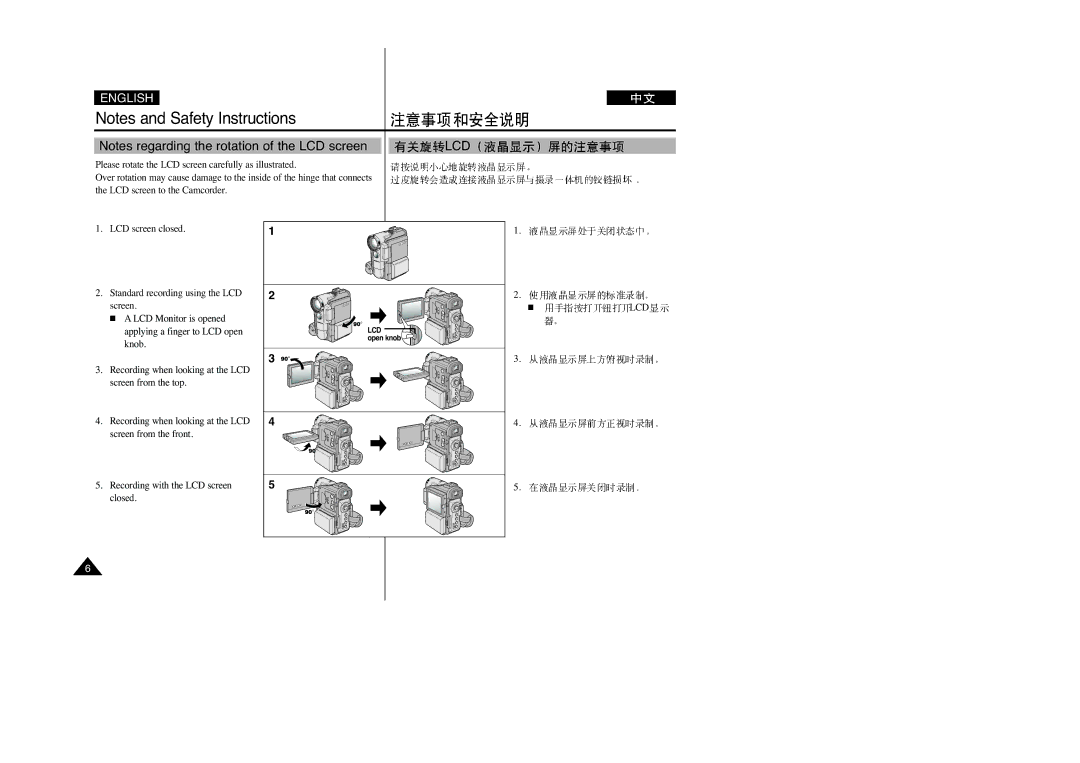 Samsung VP-D230(I), VP-D250(I), VP-D200(I), VP-D270(I) manual Lcd 