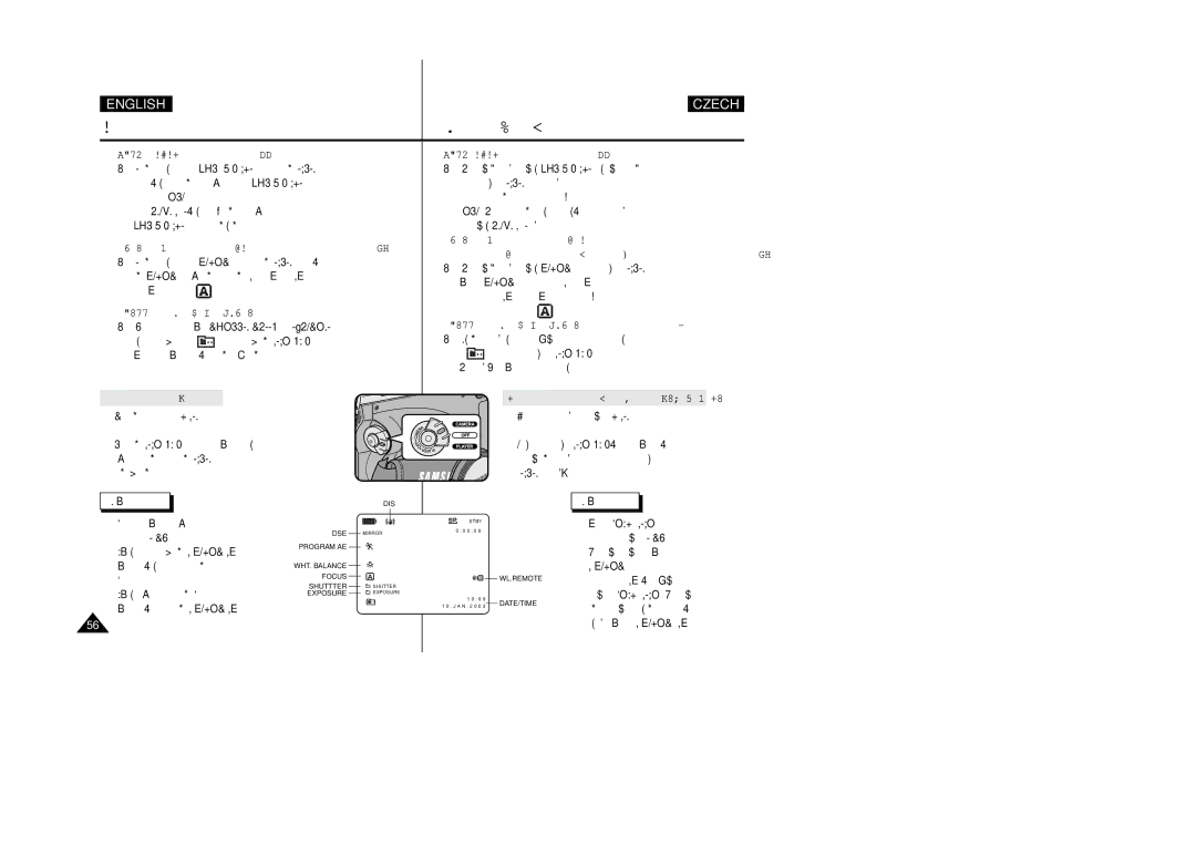 Samsung VP-D26i manual Shutter Speed & Exposure 