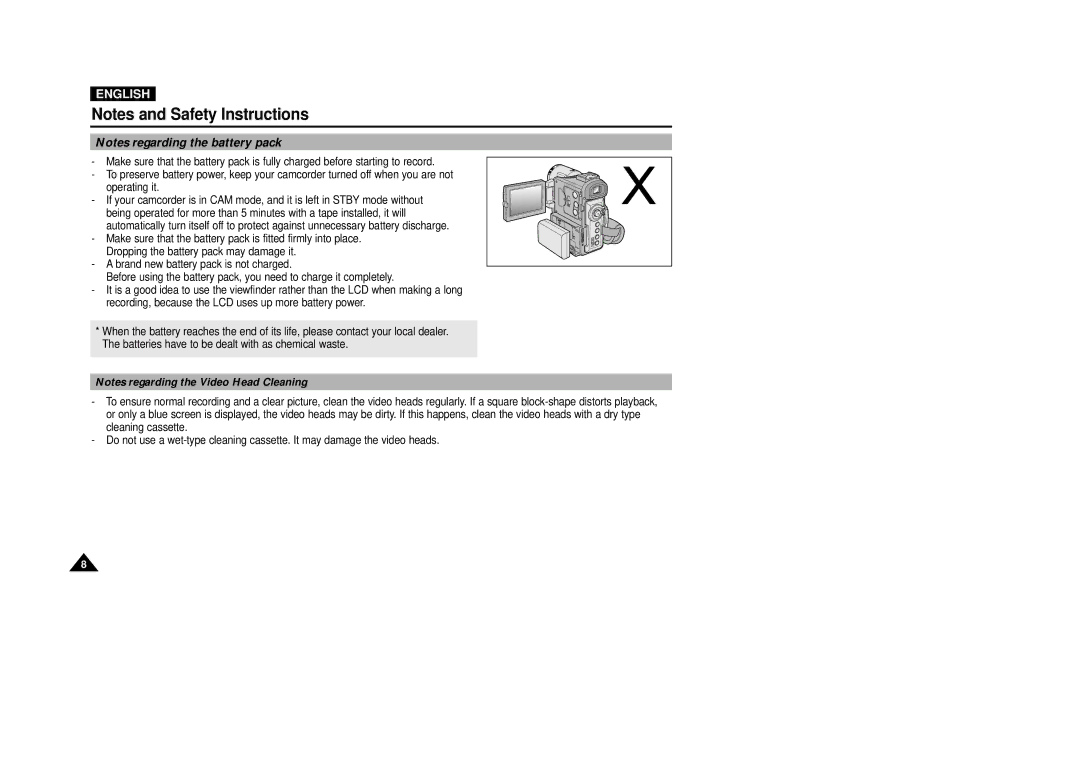 Samsung VP-D270, VP-D250, VP-D200(I), VP-D230 manual English 