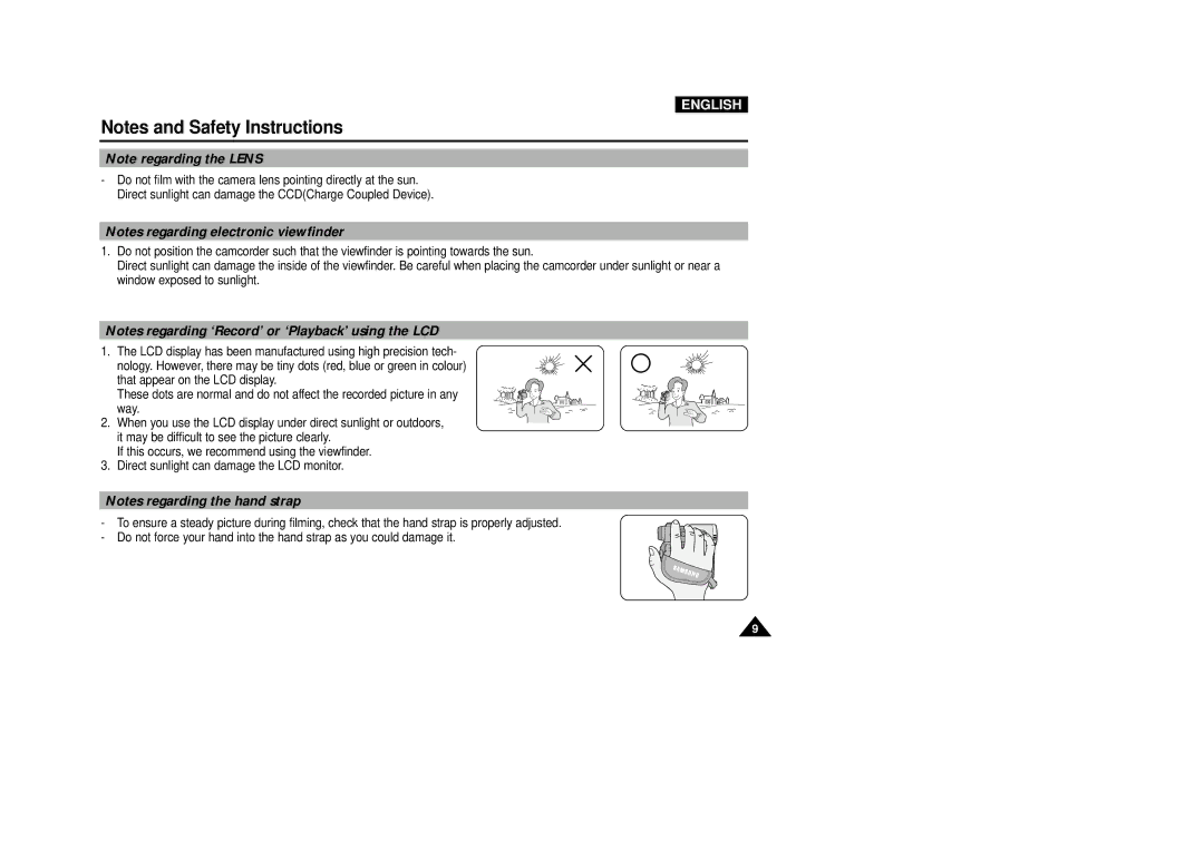 Samsung VP-D250, VP-D270, VP-D200(I), VP-D230 manual English 