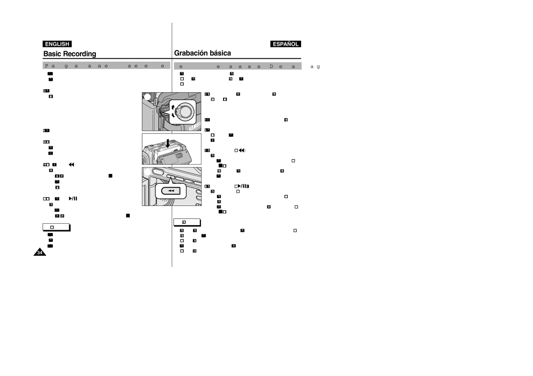 Samsung VP-D303D, VP-D307, VP-D305, VP-D300 manual Playing back a tape you have recorded on the LCD, Stop 