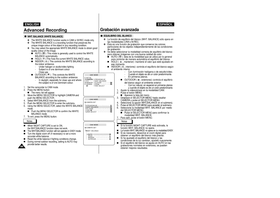 Samsung VP-D30(i), VP-D33(i), VP-D34(i), VP-D31(i), VP-D39(i) manual Auto 