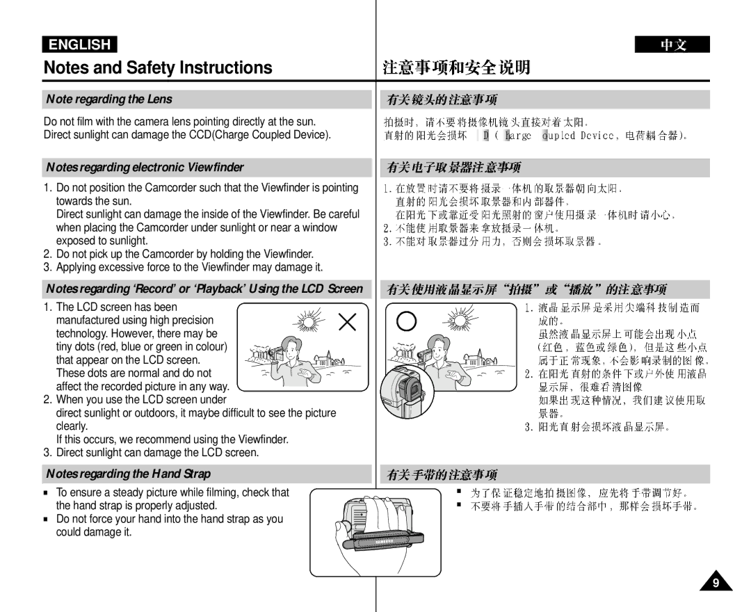 Samsung VP-D352 manual Tiny dots red, blue or green in colour 