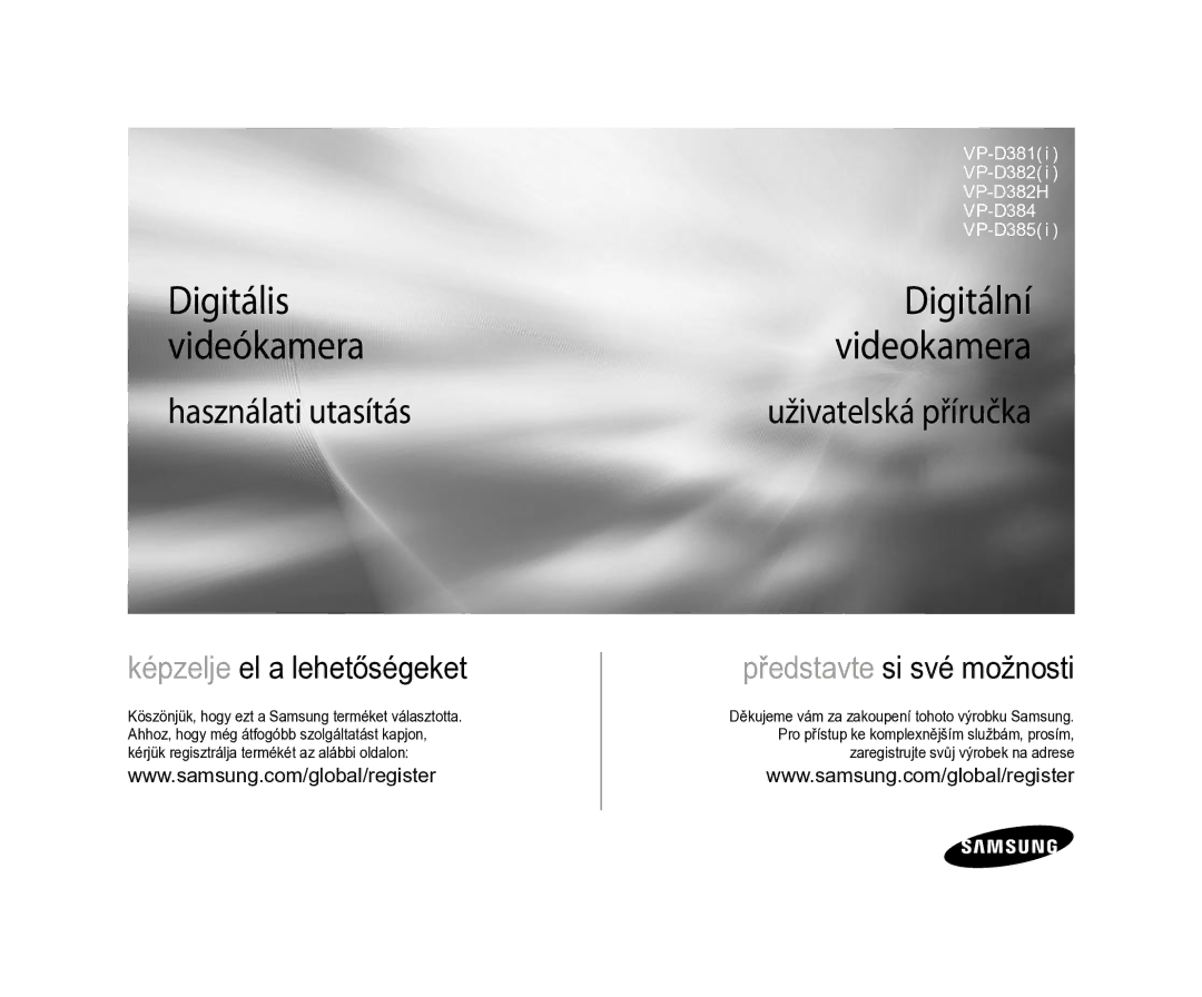 Samsung VP-D381/XEO manual Digitális Videókamera, Használati utasítás 