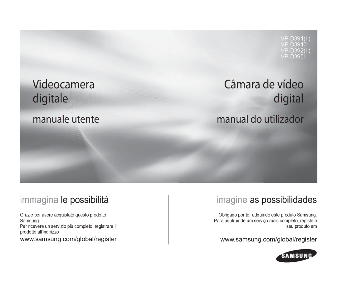 Samsung VP-D391/EDC manual Manuale utente 