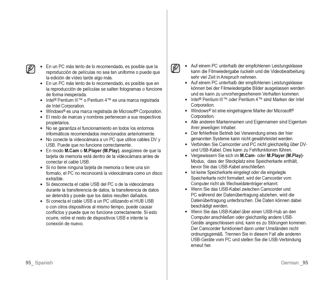 Samsung VP-D391/EDC manual Spanish 