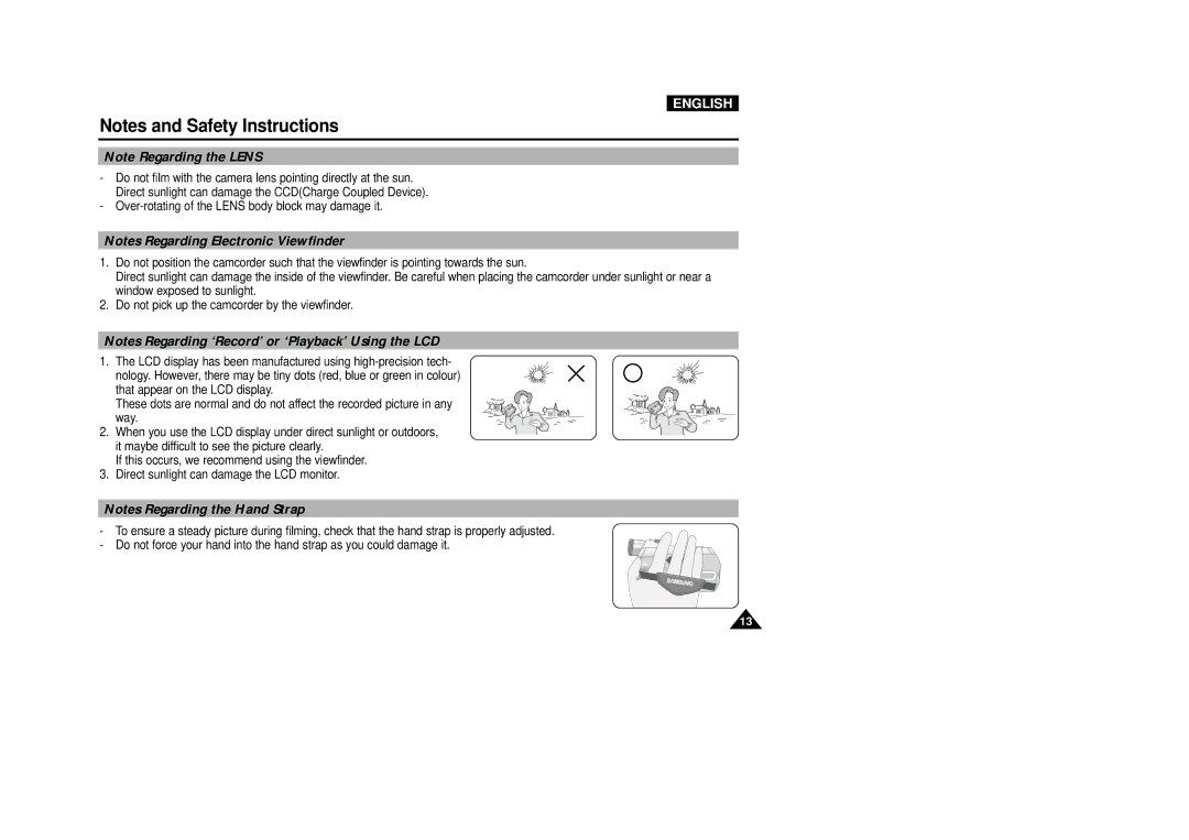 Samsung VP-D5000i instruction manual English 