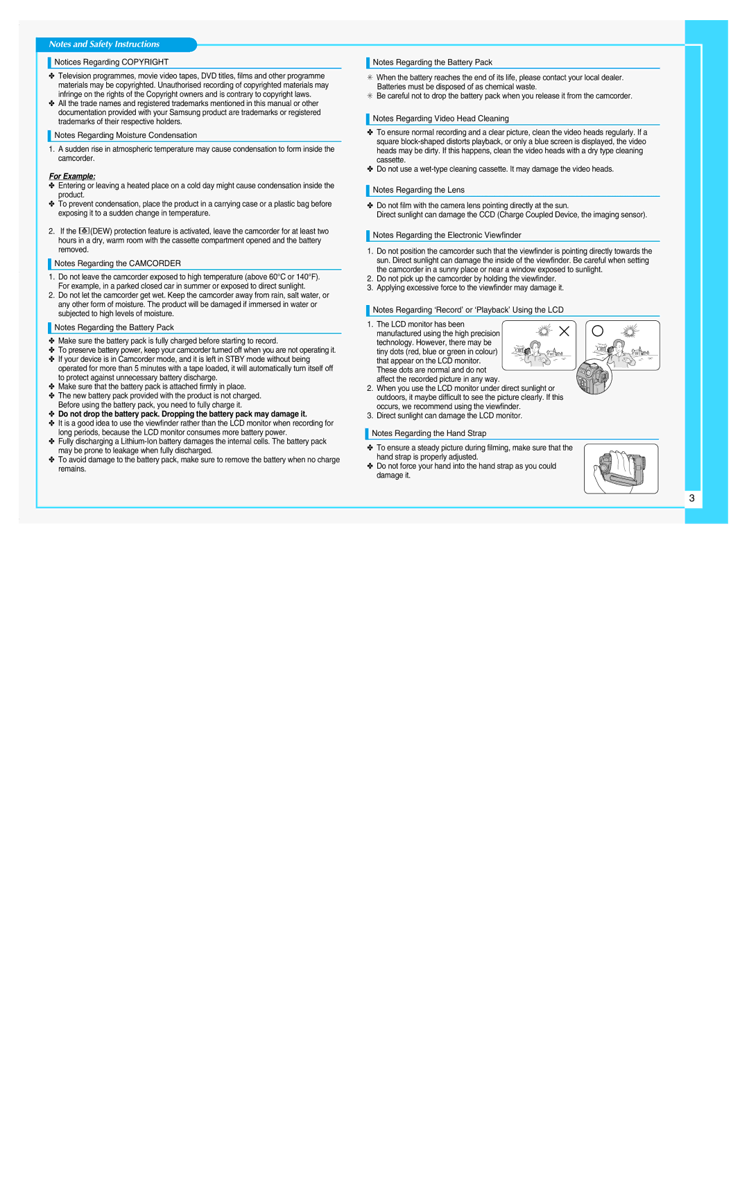 Samsung VP-D6050(i), VP-D6050S(i) VP-D6040(i), VP-D6040S(i) manual For Example 