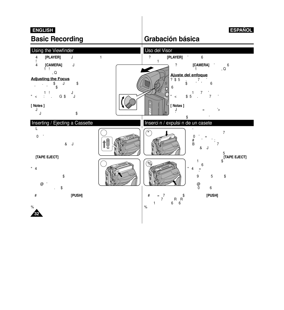 Samsung VP-D963i manual Basic Recording, Grabación básica 