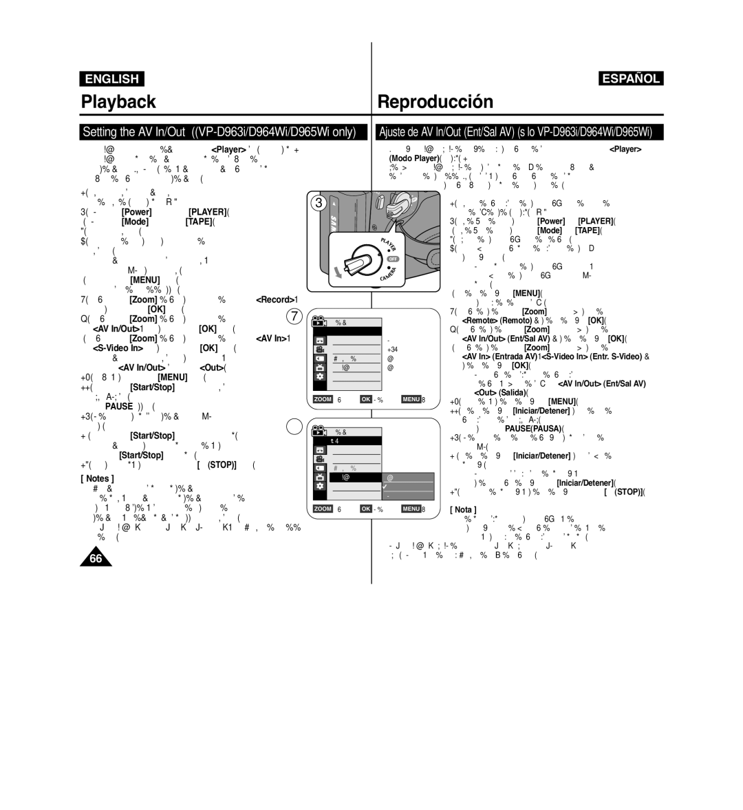 Samsung manual Setting the AV In/Out VP-D963i/D964Wi/D965Wi only, Set AV In/Out menu to Out 