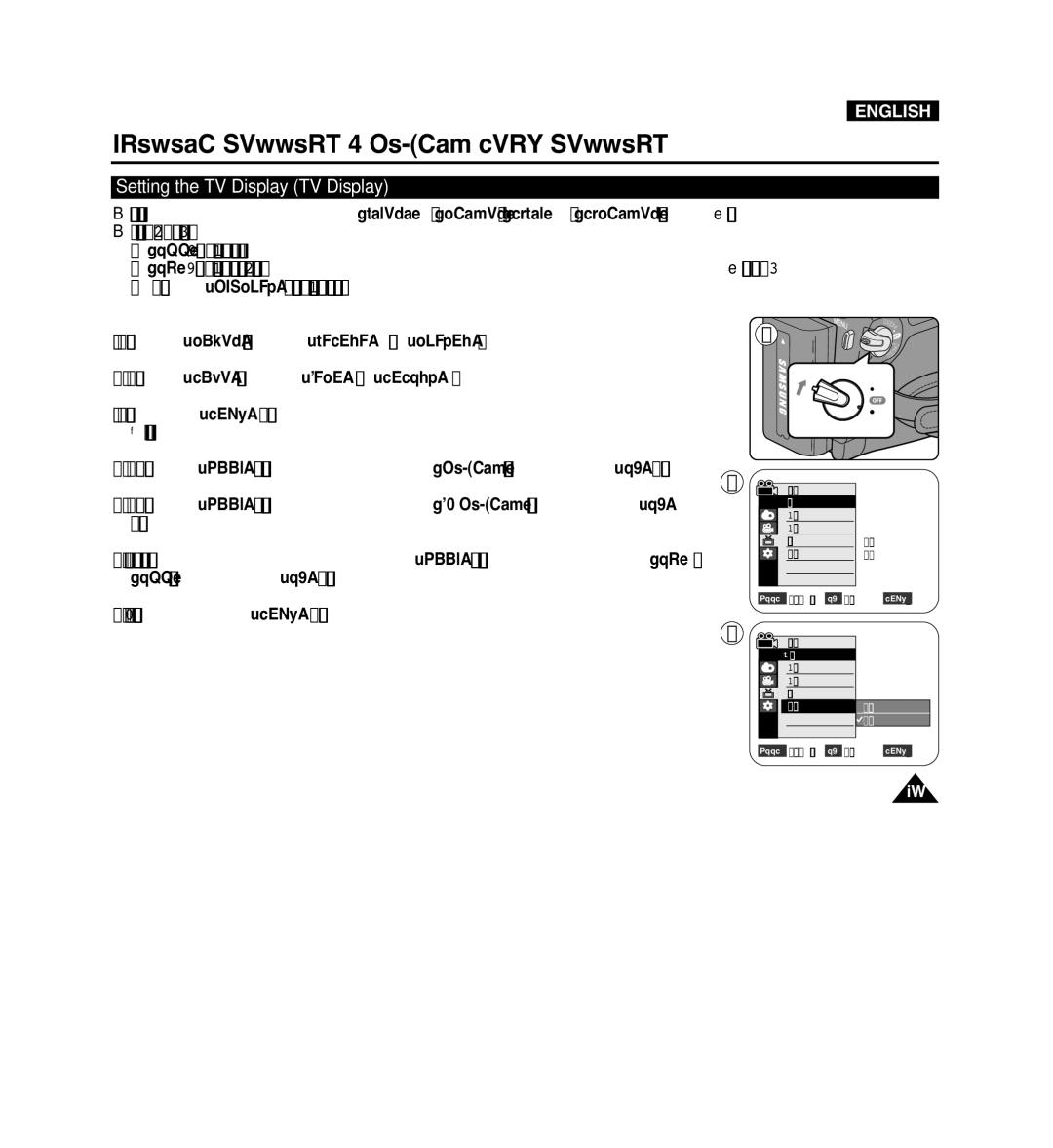 Samsung VP-D965Wi manual Setting the TV Display TV Display 