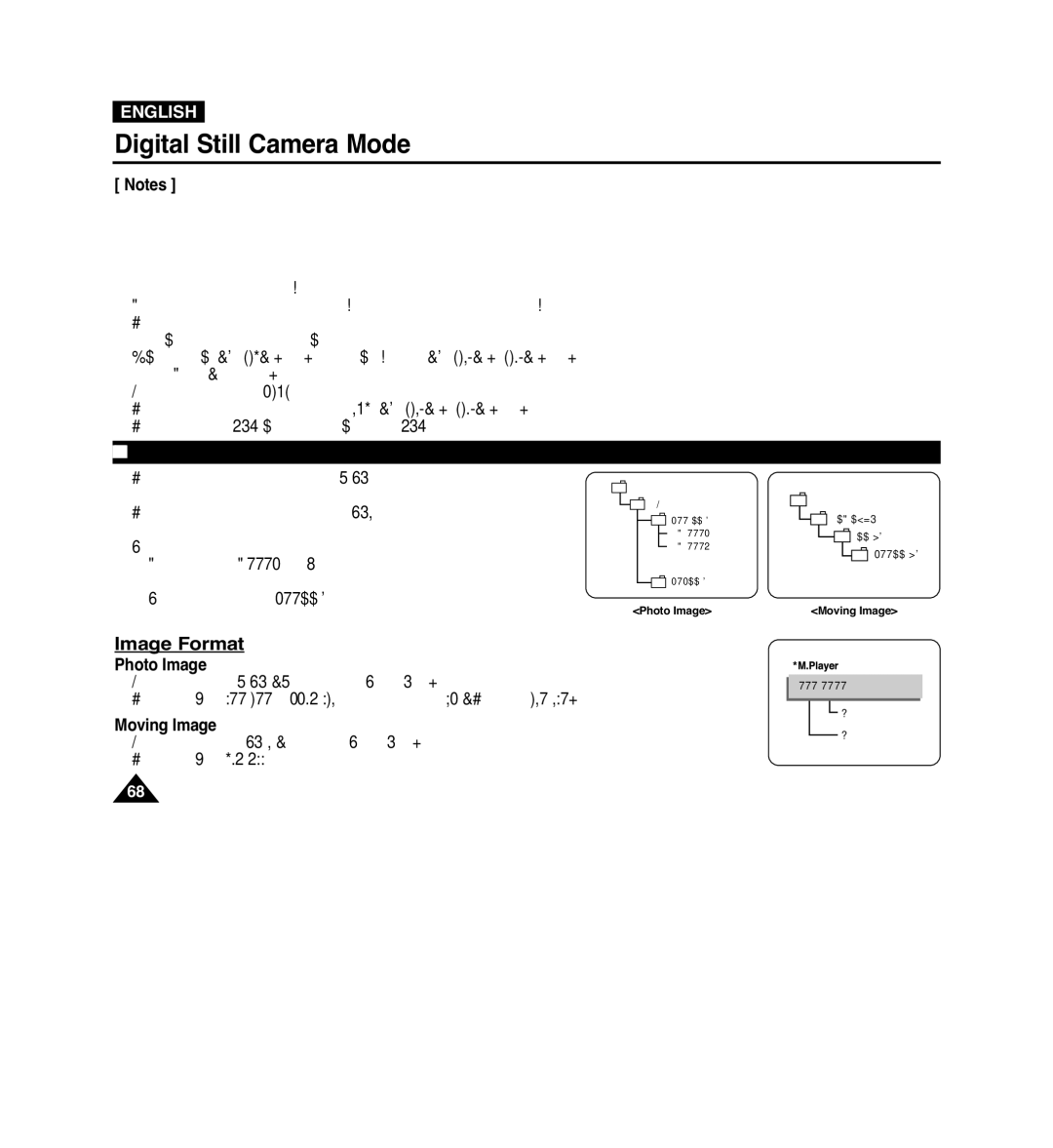 Samsung VP-D965Wi manual Image Format, Structure of Folders and Files on the Memory Card, Photo Image, Moving Image 