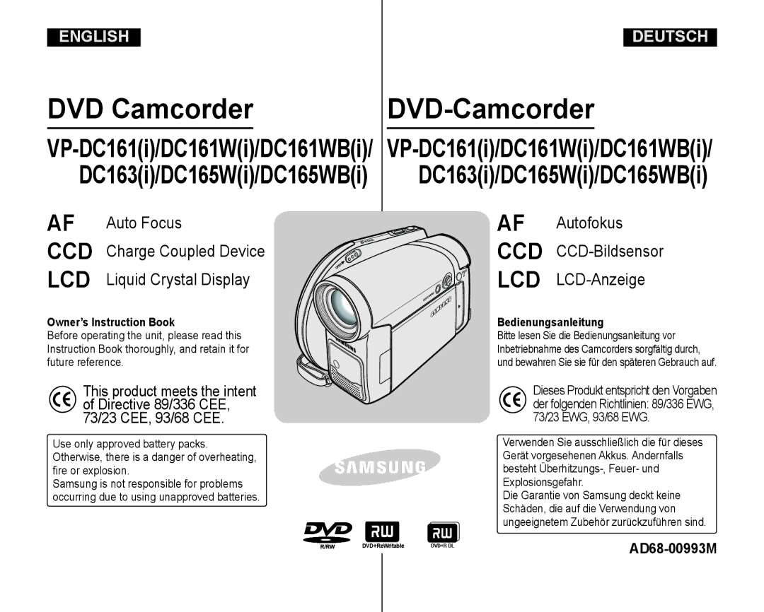 Samsung VP-DC165WI/UMG manual VP-DC161i/DC161Wi/DC161WBi/DC163i/DC165Wi/DC165WBi, ﻼﺒﻘﺘﺴﻣً ﻪﻴﻟﺇ ﻉﻮﺟﺮﻠﻟ, ﺓﺪﻤﺘﻌﻤﻟﺍ ﺮﻴﻏ 