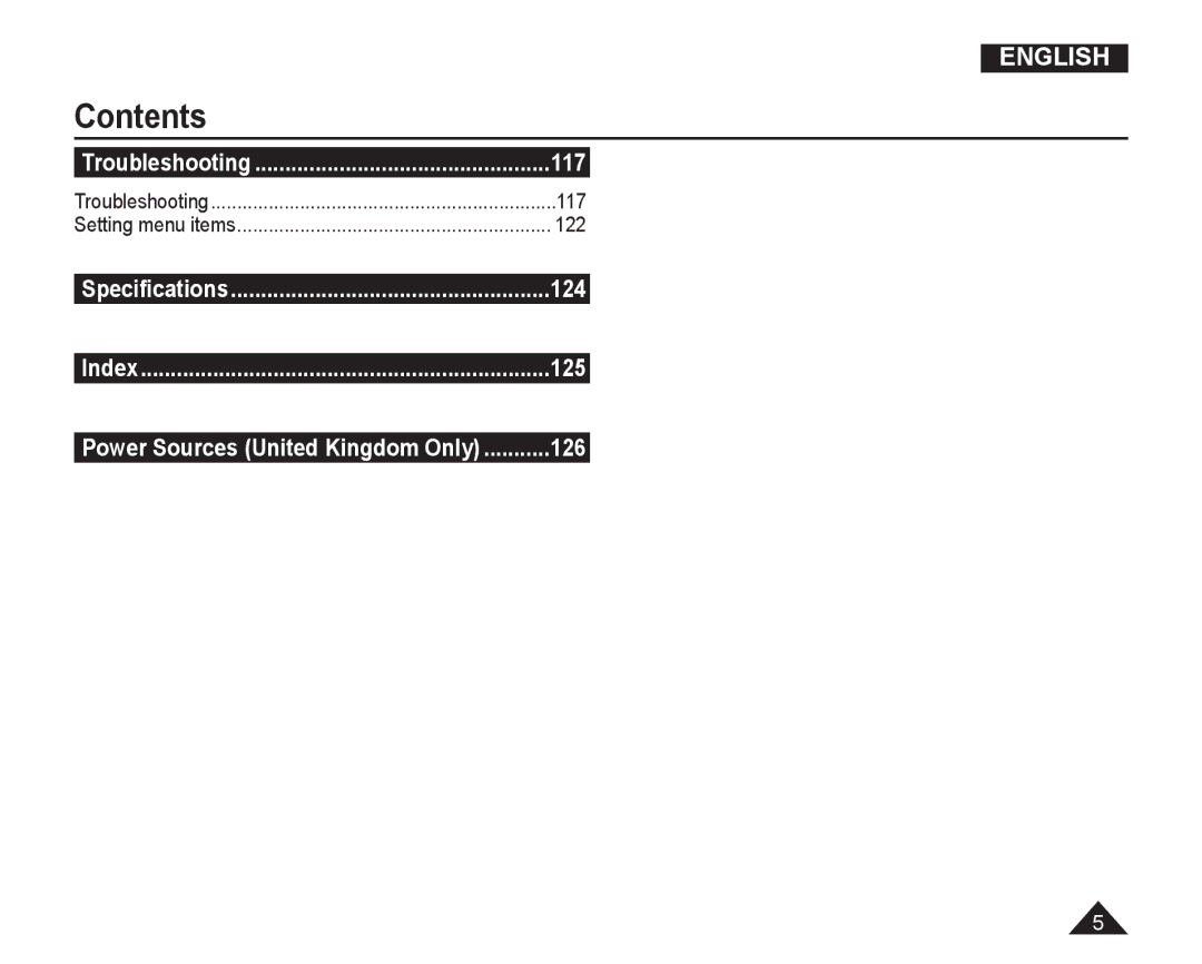 Samsung VP-DC165WI/UMG, VP-DC165WI/HAC, VP-DC165WI/MEA, VP-DC165WI/XEV manual Contents 