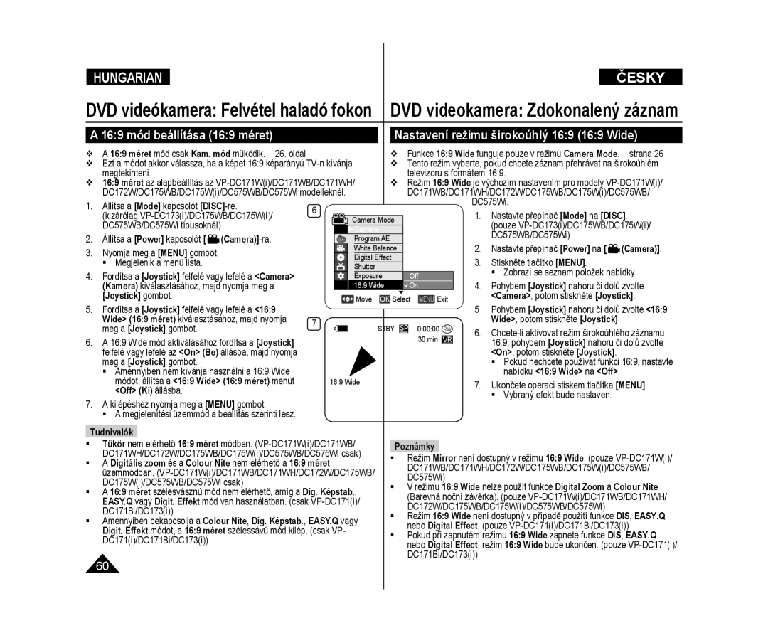 Samsung VP-DC171W/XEO manual Megtekinteni Televizoru s formátem, Állítsa a Mode kapcsolót DISC-re DC575Wi, Off Ki állásba 