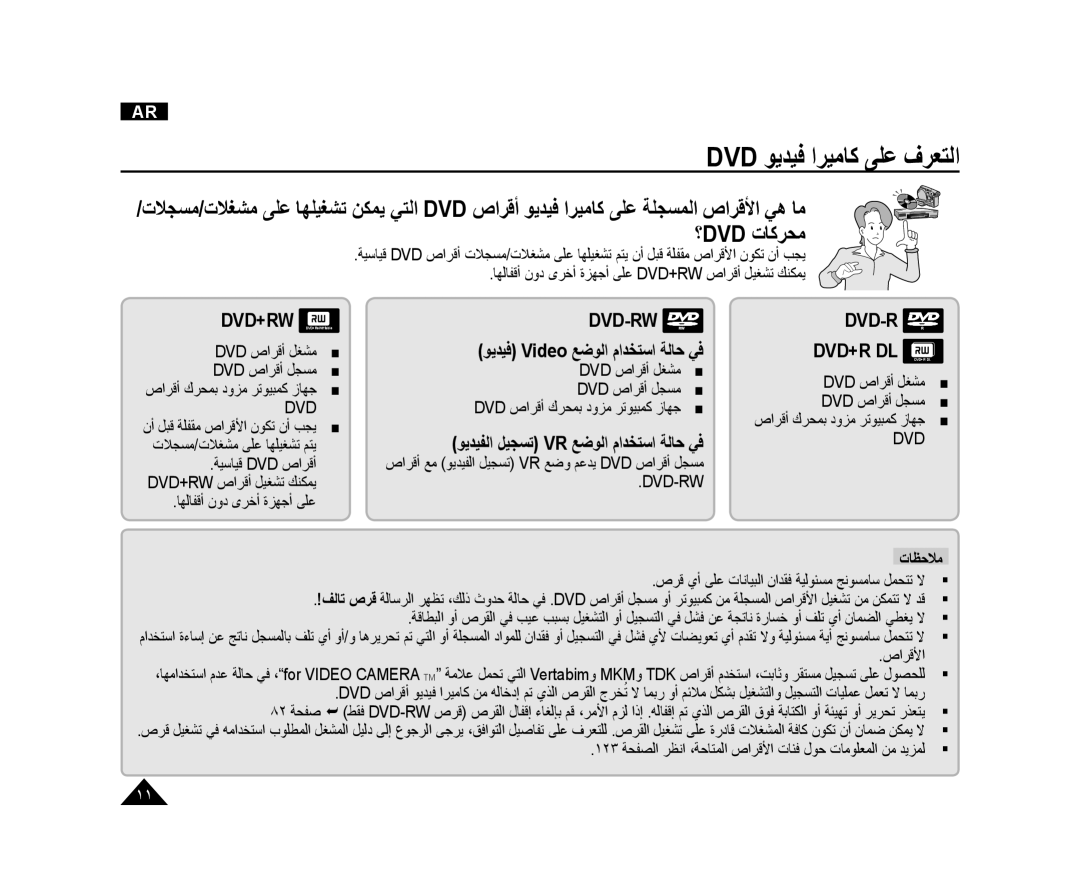 Samsung VP-DC175WB/KNT Dvd ﺹﺍﺮﻗﺃ ﻞﺠﺴﻣ Dvd ﺹﺍﺮﻗﺃ ﻞﻐﺸﻣ, Dvd ﺹﺍﺮﻗﺃ ﻙﺮﺤﻤﺑ ﺩﻭﺰﻣ ﺮﺗﻮﻴﺒﻤﻛ ﺯﺎﻬﺟ, ﺔﻴﺳﺎﻴﻗ Dvd ﺹﺍﺮﻗﺃ, ﺹﺍﺮﻗﻷﺍ 