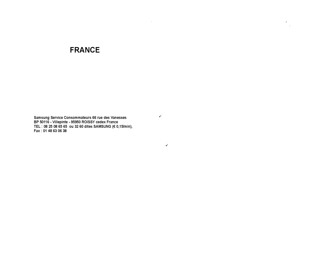 Samsung VP-DC171/BAT, VP-DC575WB/XEF, VP-DC175WB/XEF manual France, Soit à vous adresser au revendeur à qui vous lavez acheté 