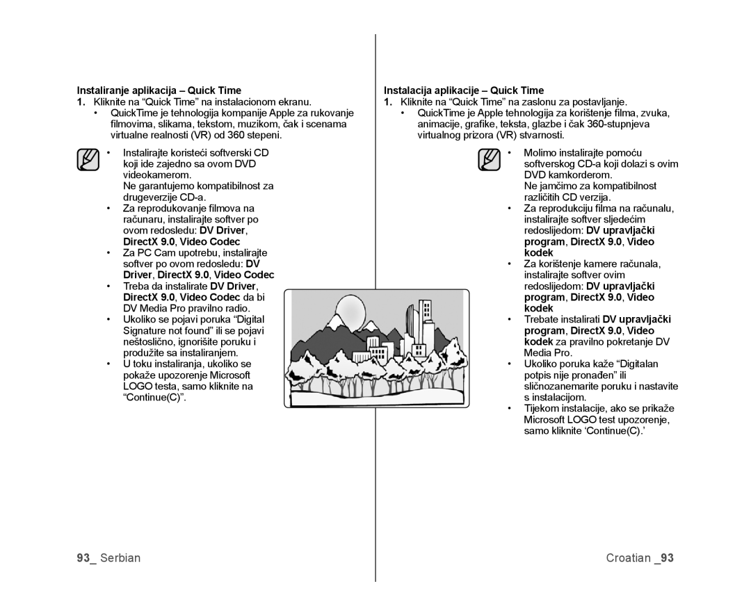 Samsung VP-DX105/EDC manual DirectX 9.0, Video Codec Program, DirectX 9.0, Video, Kodek, Driver, DirectX 9.0, Video Codec 