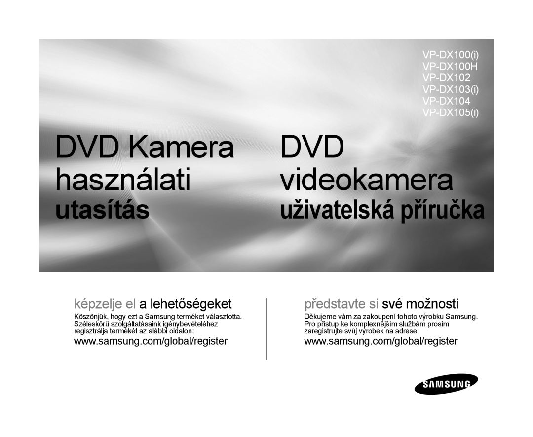 Samsung VP-MX25E/EDC manual imagine the possibilities, φανταστείτε τις δυνατότητες, DVD Camcorder Βιντεοκάμερα DVD 