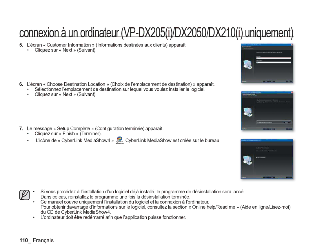 Samsung VP-DX2050/EDC, VP-DX205/EDC, VP-DX200/EDC manual MediaShow 