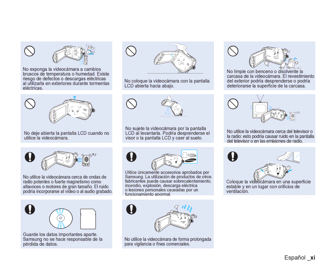 Samsung VP-DX200/EDC, VP-DX205/EDC manual Español 