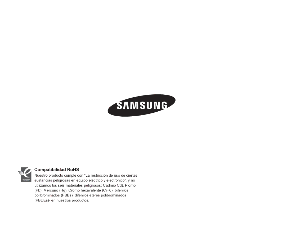 Samsung VP-DX200/EDC, VP-DX205/EDC manual Compatibilidad RoHS 