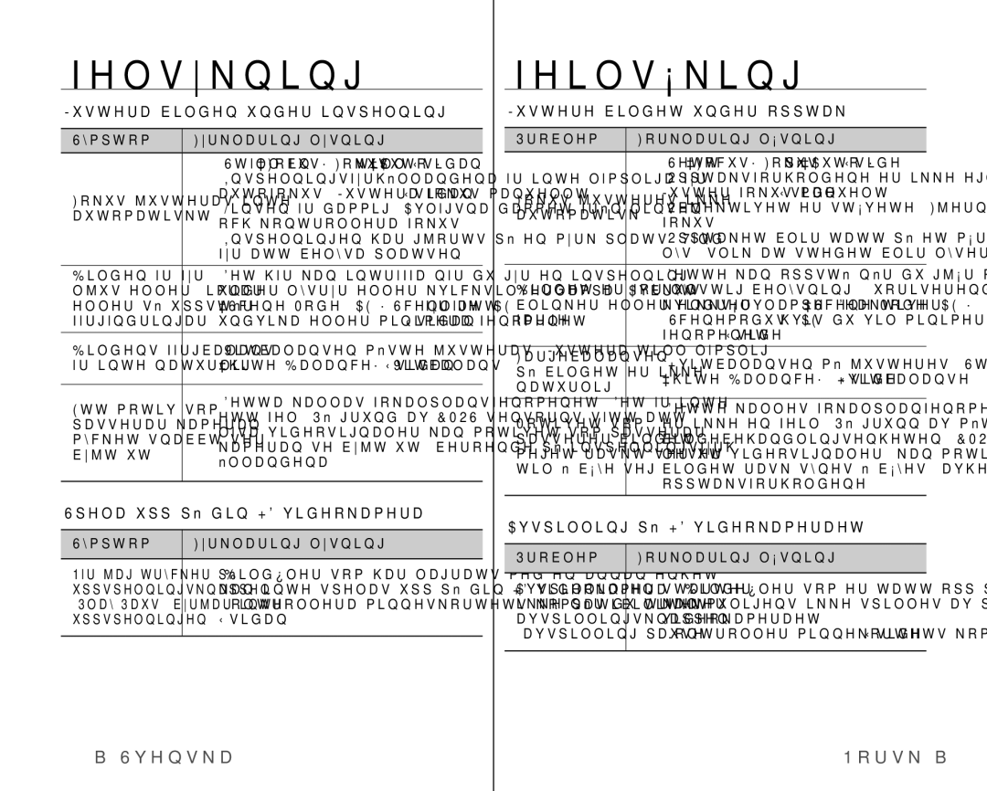 Samsung VP-HMX10/XEE manual Justera bilden under inspelning Symptom Förklaring/lösning, Spela upp på din HD-videokamera 