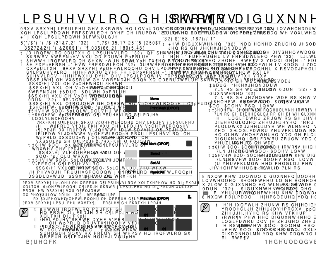 Samsung VP-HMX10/XEF, VP-HMX10C/XEF manual Impression de photos, Nederlands82, 82French 