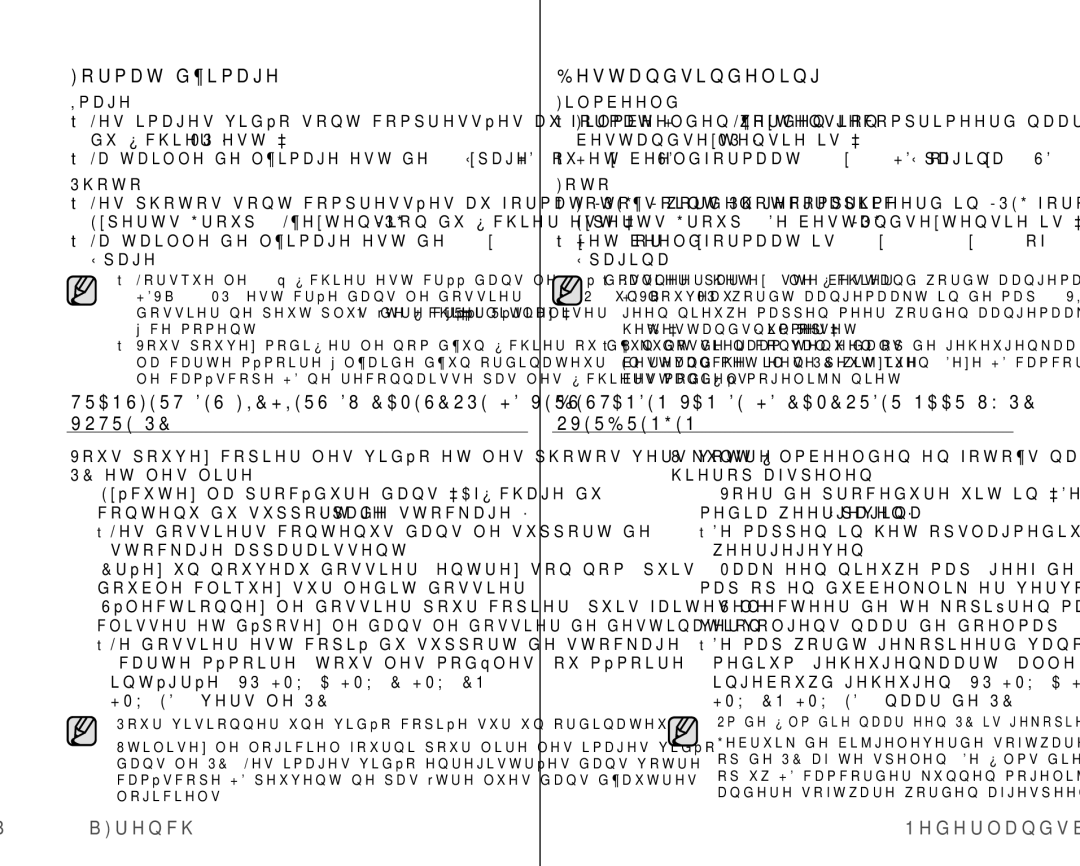 Samsung VP-HMX10C/XEF Format d’image, Transfert DES Fichiers DU Camescope HD Vers Votre PC, Bestandsindeling, 91French 