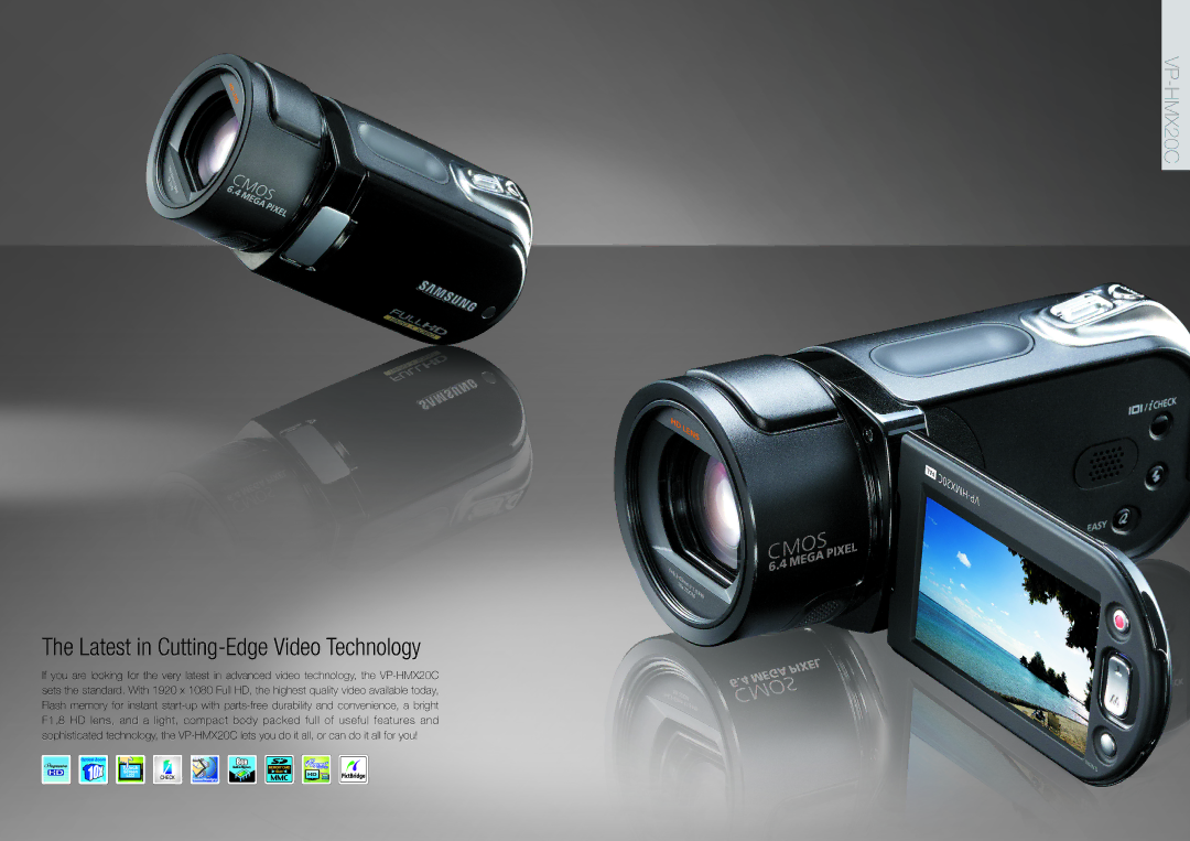 Samsung VP-HMX20 manual Latest in Cutting-Edge Video Technology 