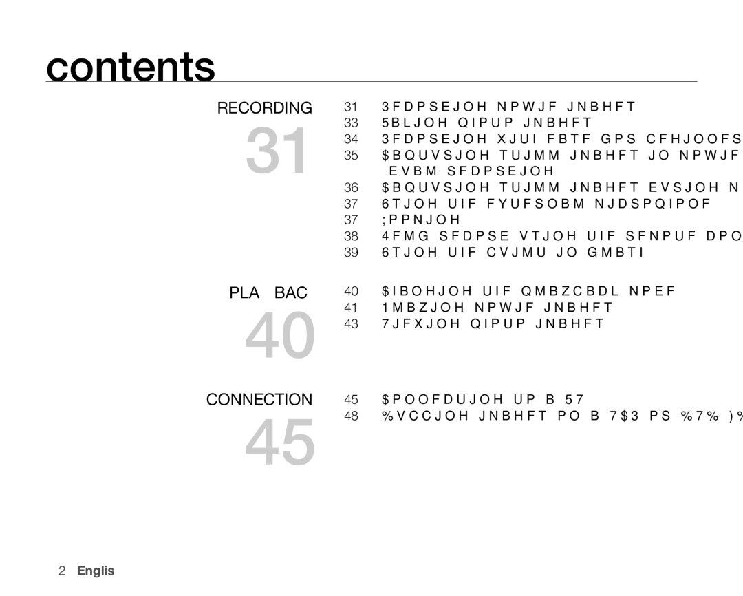 Samsung VP-HMX20C/XEE, VP-HMX20C/EDC, VP-HMX20C/CAN, VP-HMX20C/XEU, VP-HMX20C/NWT, VP-HMX20C/XER Recording Playback Connection 