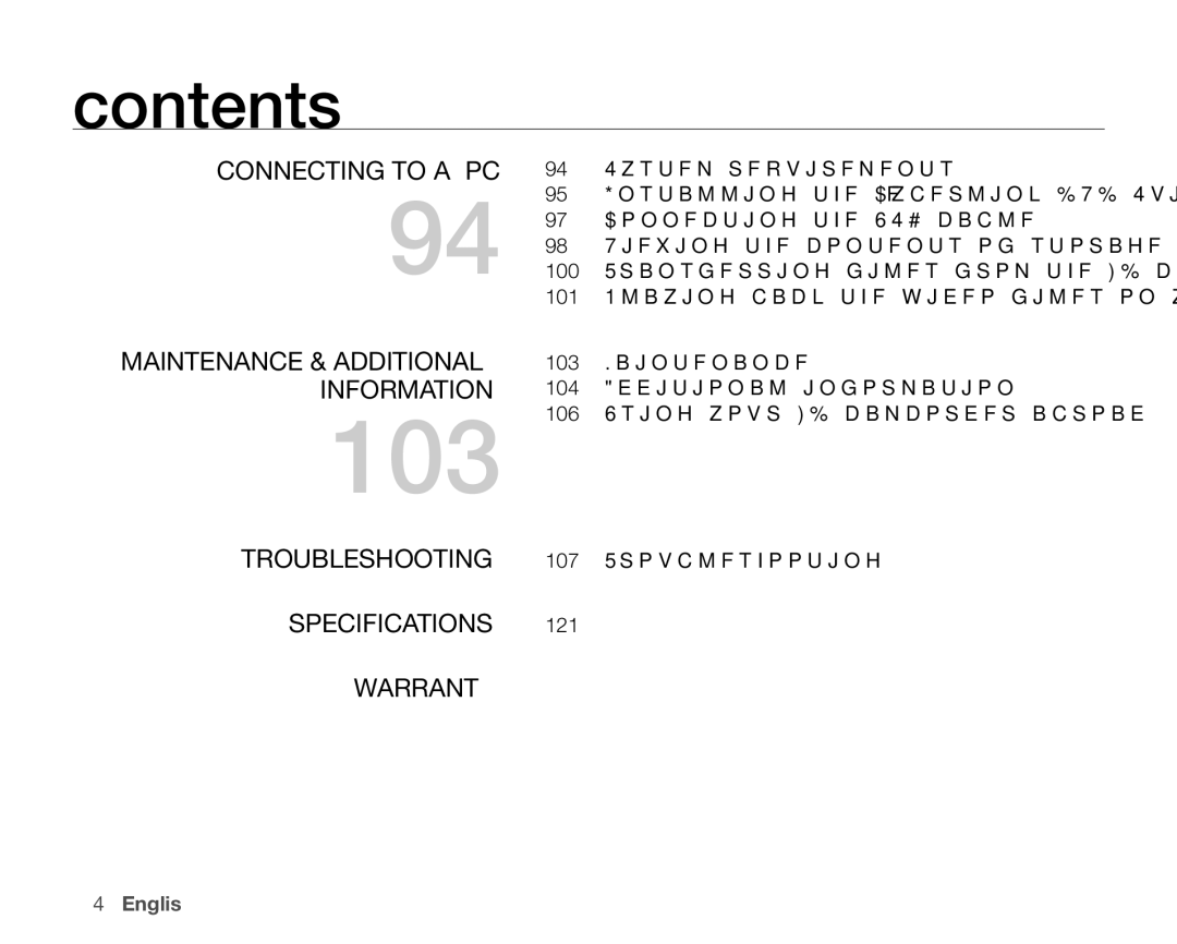 Samsung VP-HMX20C/XER, VP-HMX20C/EDC, VP-HMX20C/CAN, VP-HMX20C/XEU, VP-HMX20C/XEE, VP-HMX20C/NWT, VP-HMX20C/XEK manual 103 