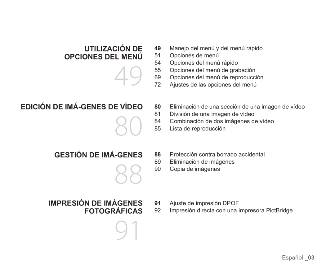 Samsung VP-HMX20C/CAN, VP-HMX20C/EDC manual Español 