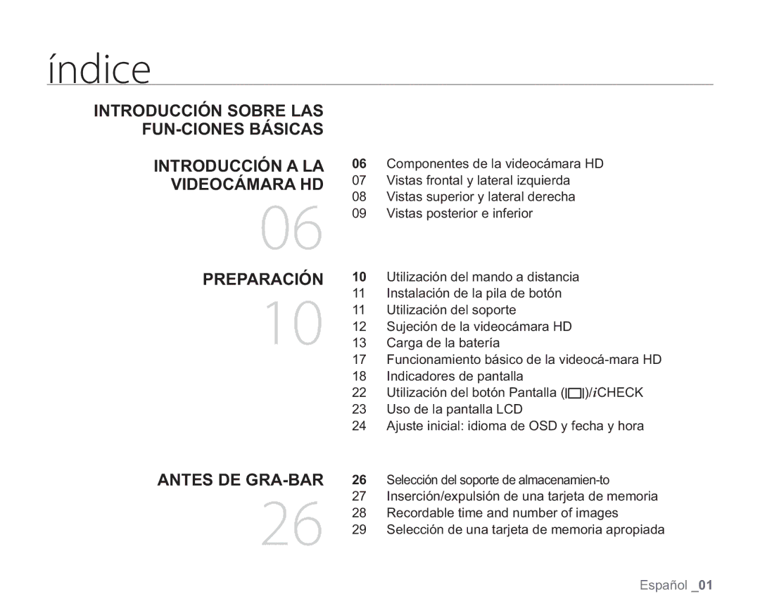 Samsung VP-HMX20C/CAN, VP-HMX20C/EDC manual Óoejdf, Antes DE GRA-BAR 