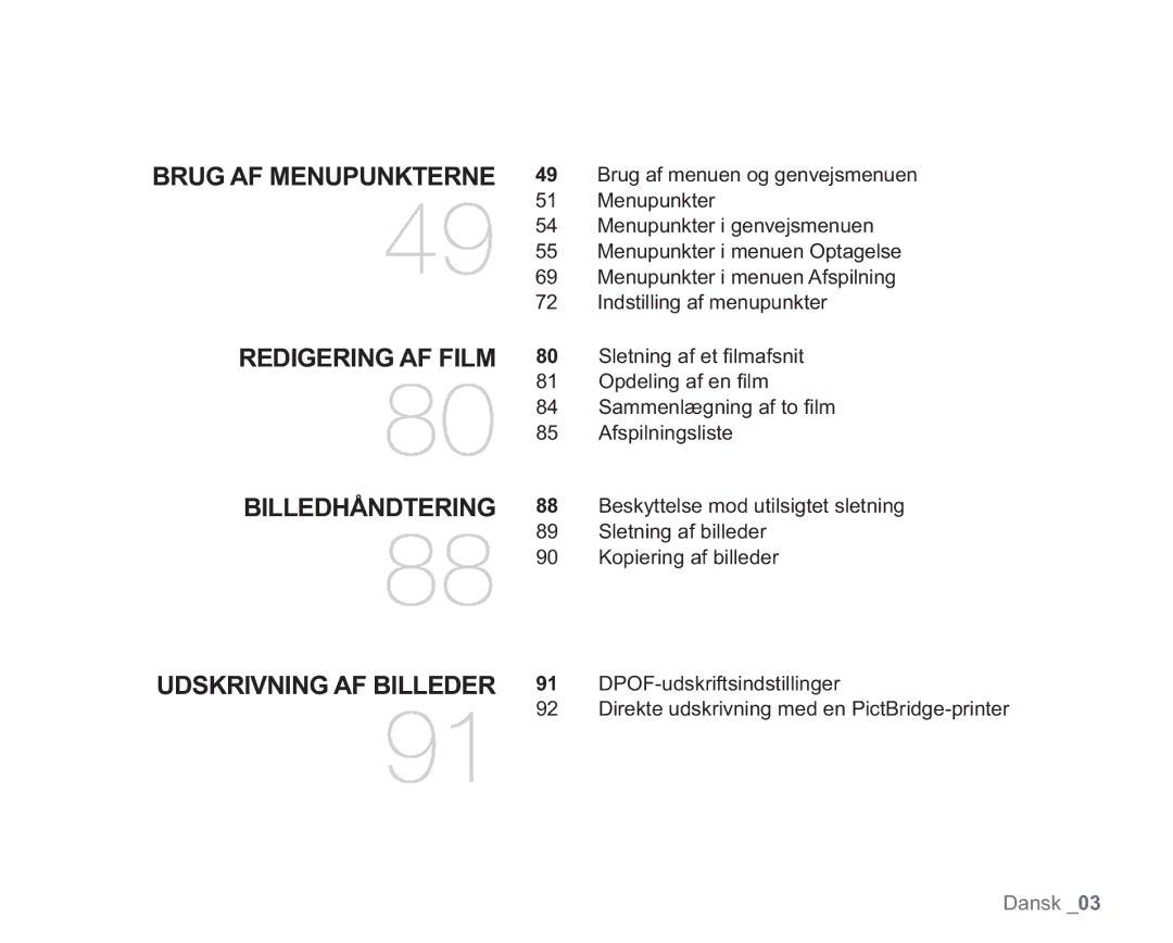 Samsung VP-HMX20C/XEE, VP-HMX20C/EDC manual Dansk 