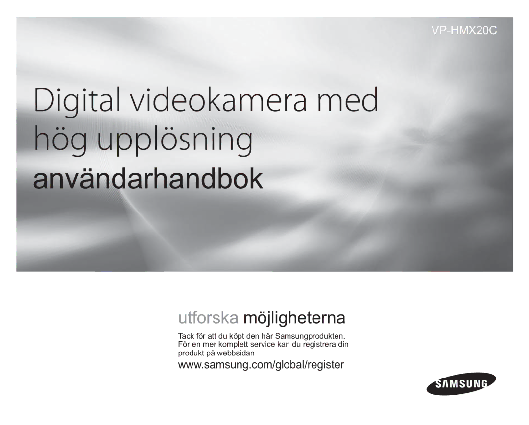 Samsung VP-HMX20C/XEU, VP-HMX20C/EDC manual Digitální videokamera s vysokým rozlišením 