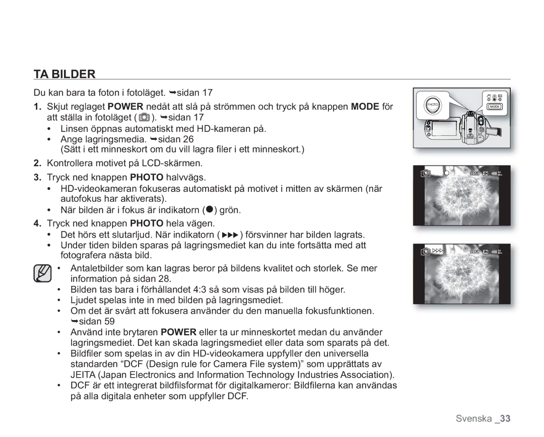 Samsung VP-HMX20C/XEE, VP-HMX20C/EDC manual TA Bilder 