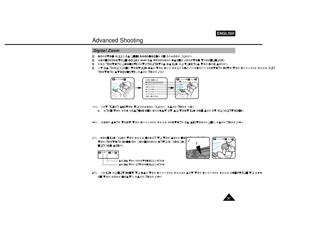 Samsung VP-L600B, VP-L610B manual Digital Zoom 