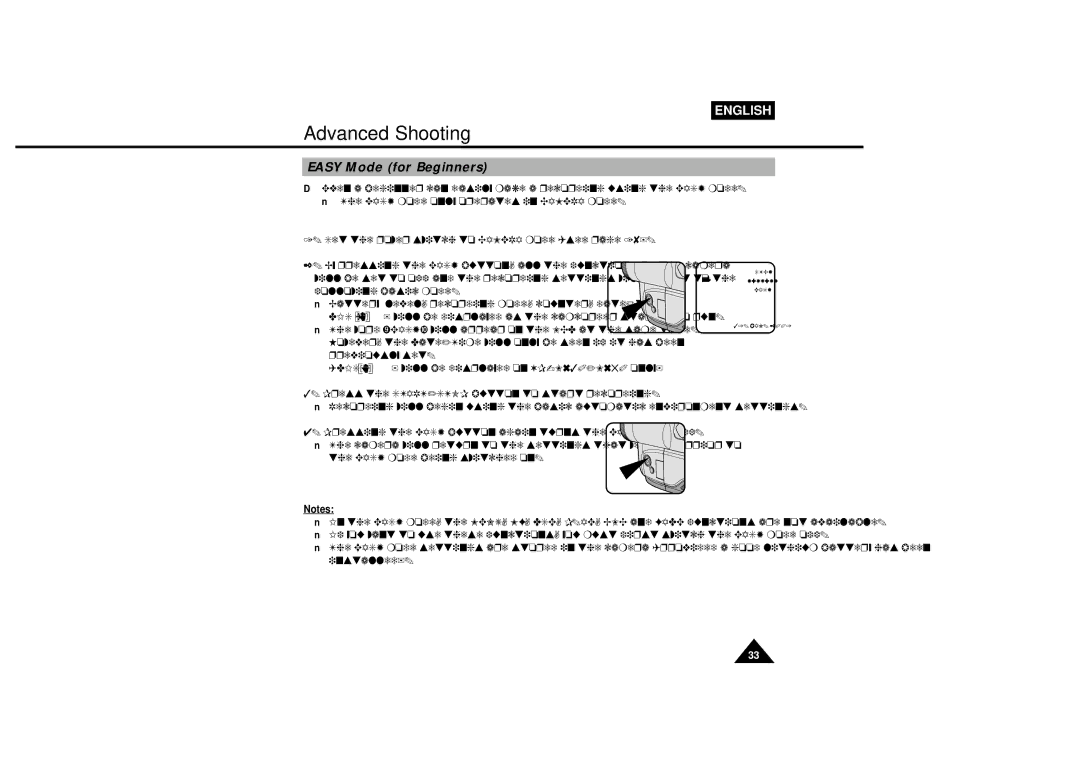 Samsung VP-L600B, VP-L610B manual Easy Mode for Beginners, Dis 