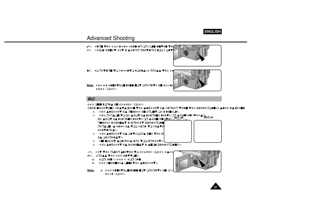 Samsung VP-L600B, VP-L610B manual Blc, BLC on 